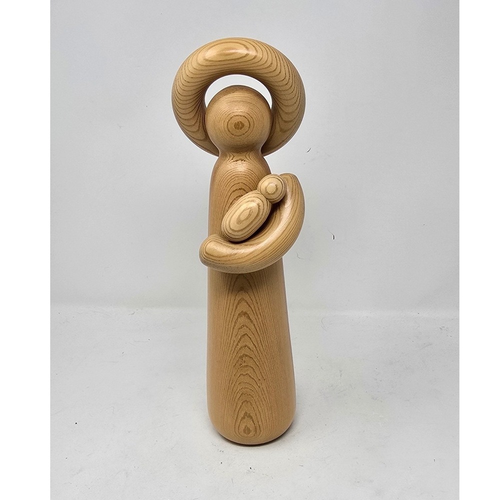 Vtg Kaija Aarikka Finland Madonna and Child figurine Unisex wood Scandinavian
